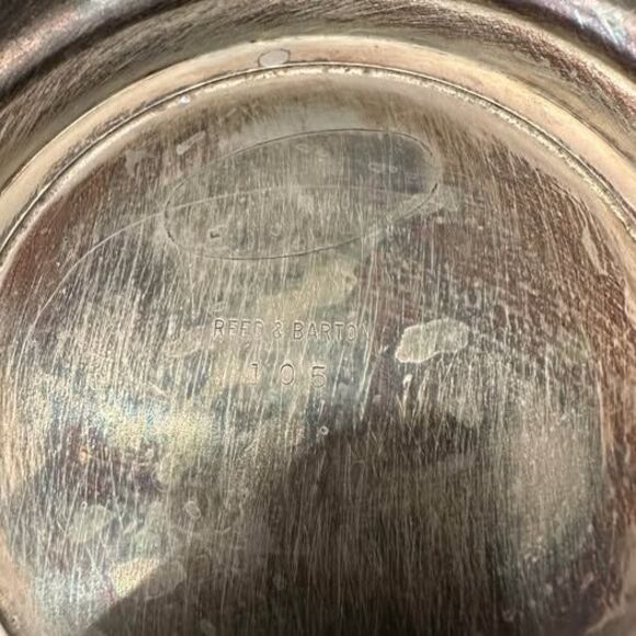 Vintage 1960’s Reed & Barton Blue Silver Footed Bowl #105 - Picture 7 of 8